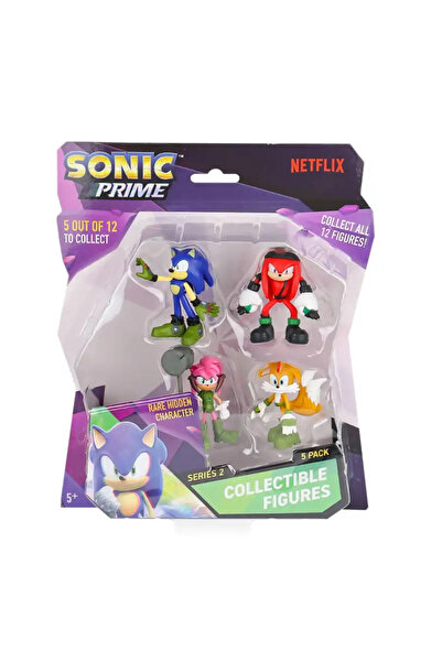 NECO TOYS مجموعة شخصيات سونيك المكونة من 5 قطع (شخصية مفاجأة خاصة واحدة) PMIS...
