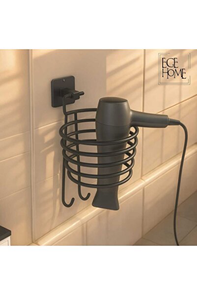 Genel Markalar Paslanmaz siyah fön makinesi askısı saç kurutma makınası tutac...