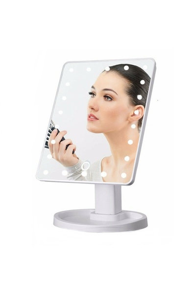 OEM Illuminated cosmetic mirror, VL1852, 24 LEDs and 10x mini mirror, white