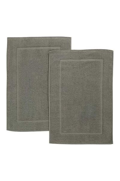 Bliss Casa 2-Pack Bath Mat Set – 1000 GSM Cotton, Absorbent & Washable, 50x80cm, Grey