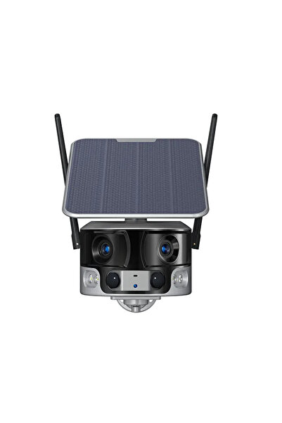 Taggo 4K Panoramic WiFi Surveillance Camera, 8MP, 4X Zoom, Solar Powered, Dual Lens