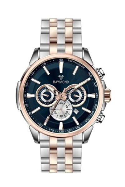 Raymond Men's Watch Rym-81054-Silver-Rose-Bl
