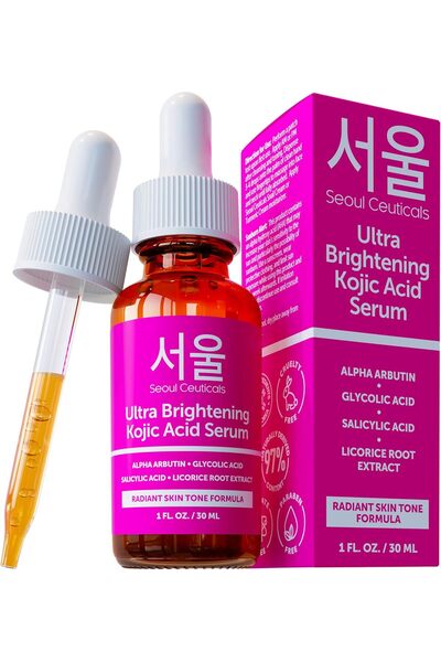 SeoulCeuticals سيروم حمض الكوجيك لتفتيح البشرة بشكل متقدم، 30 مل، للجنسين