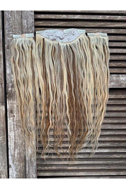 Suzan Peruk Yarımay Çıtçıt saç + 2 yan çıtçıt .tam çıtçıt seti.Gerçek saç ins...