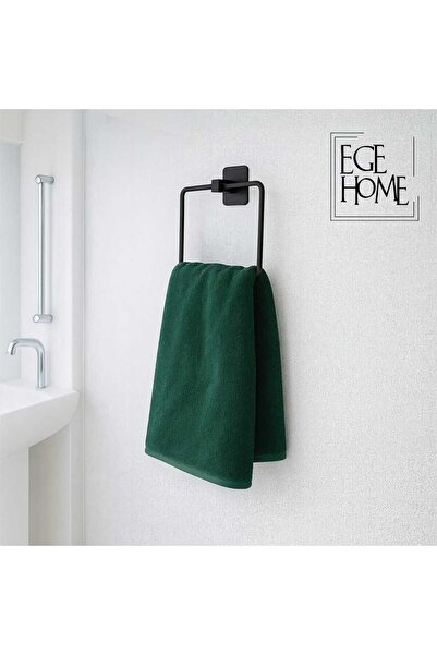 EGE HOME STORE Ανοξείδωτη αυτοκόλλητη τετράγωνη μαύρη θήκη για πετσέτες