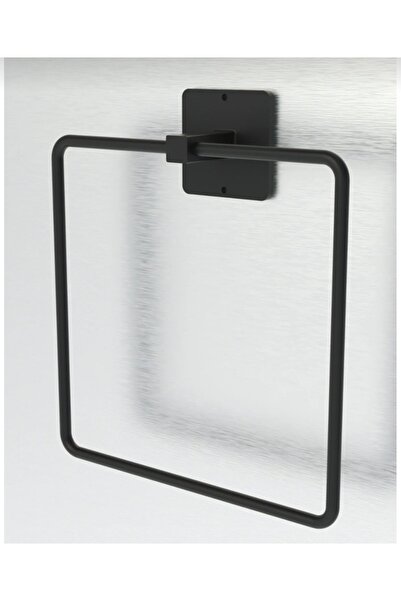 EGE HOME STORE Ανοξείδωτη αυτοκόλλητη τετράγωνη μαύρη θήκη για πετσέτες