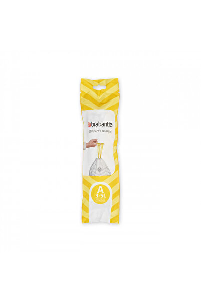 Brabantia Saci de gunoi PerfectFit Sort&Go/Touch 647033, mărimea A, 3-5 l, 20 bucăți, albi