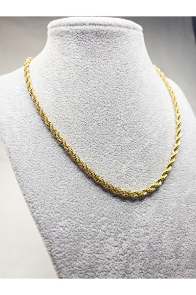 ismim bijuteri قلادة من الفولاذ المقاوم للصدأ باللون الذهبي