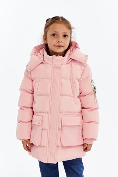 benitto kids Κοριτσίστικο χοντρό χειμωνιάτικο παλτό με κουκούλα 51349