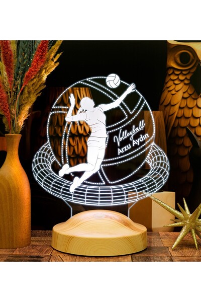 Cadouri Trend Cadou Personalizat Lampă 3D în formă de Mingea de Volei cu Jucă...