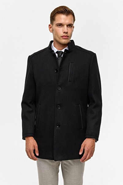 SÜVARİ Ανδρικό παλτό Hakim Yaka Kb2010100322 Μαύρο