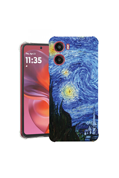 bestcase Carcasă antișoc pentru Motorola Moto G06, Van Gogh - Noapte înstelat...
