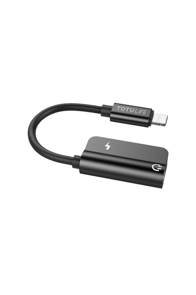 Totulife محول OTG 2 في 1 - موصل AUX، مكالمات وشحن - متوافق مع أجهزة iPhone وiOS
