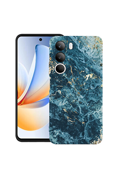 bestcase Carcasă ultra subțire TPU pentru Realme C71, marmură - verde și auri...