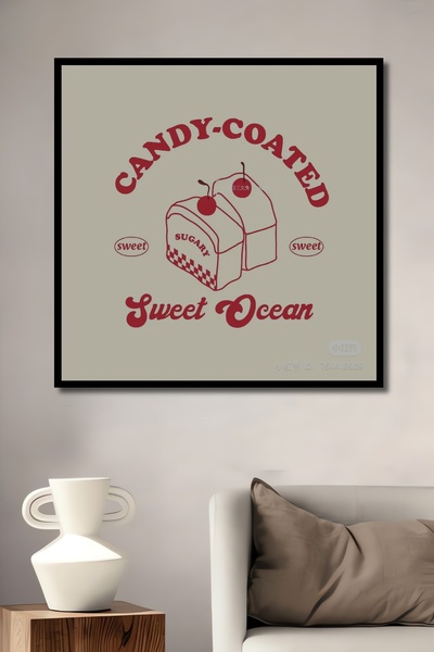 Teona Ahşap Tablou decorativ din lemn dreptunghiular cu aspect de cadru ocean...