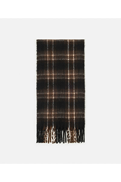 İpekyol Tassel Plaid Pattern Scarf