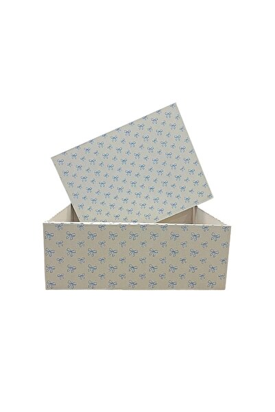 KOLİ KOLAY Mavi Kurdeleli Hediye Kutusu 40x30x15cm