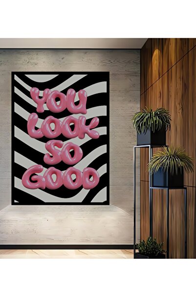 Teona Ahşap Tablou decorativ din lemn dreptunghiular, ești atât de bine arătată, arată ca un cadru