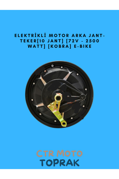 CTR Elektrikli Motor Arka Jant Teker 10 Jant 72V 2500W Kobra E-Bike