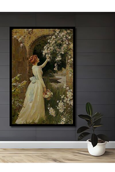 Teona Ahşap Tablou decorativ din lemn dreptunghiular sub ramă cu aspect de fl...