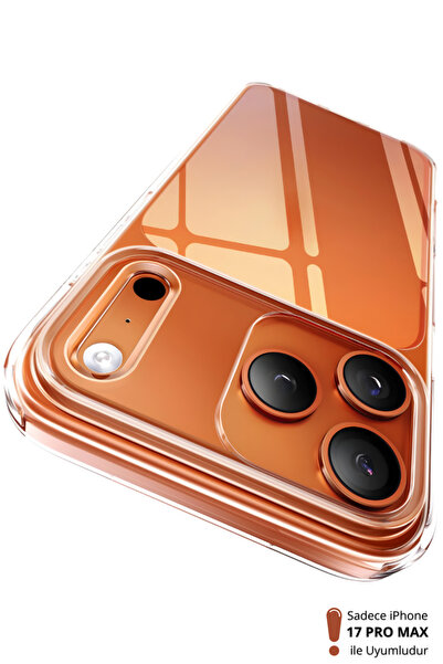 Evax (2mm Şeffaf) iPhone 17 Pro Max Uyumlu Kamera Ekran Yükseltili 2mm Şeffaf...