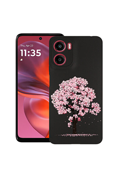 bestcase Carcasă ultra subțire TPU pentru Motorola Moto G06, flori de cireș, ...