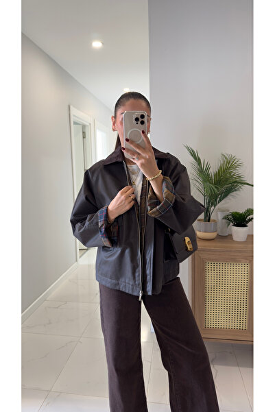 BİRCANÇİL Seta Koyu Kahve Kadife Yaka Ceket