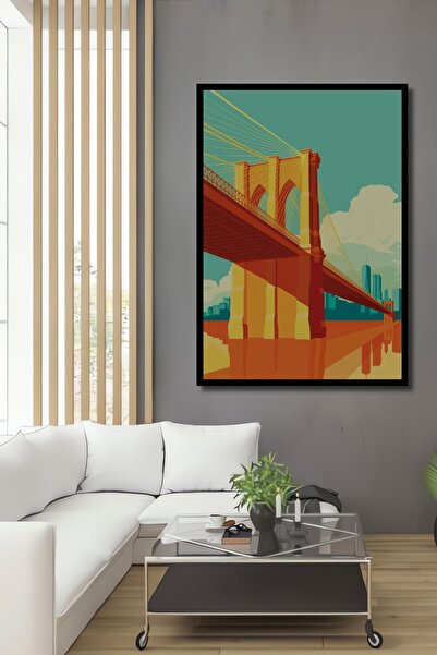 Teona Ahşap Tablou decorativ din lemn dreptunghiular cu vedere la cadru peisa...