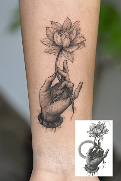 TAKIŞTIR Lotus Figürlü Mini Dövme Tattoo