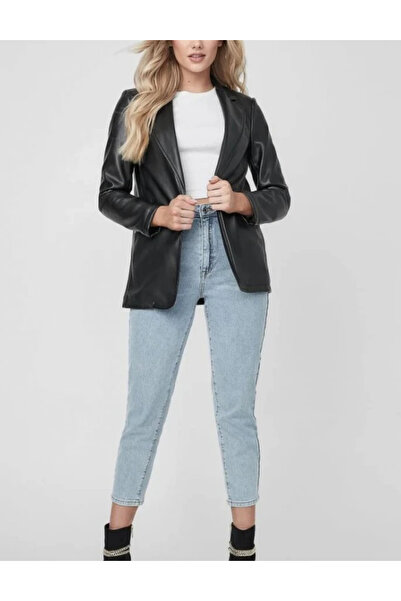 Guess Guess imitation leather jacket, black