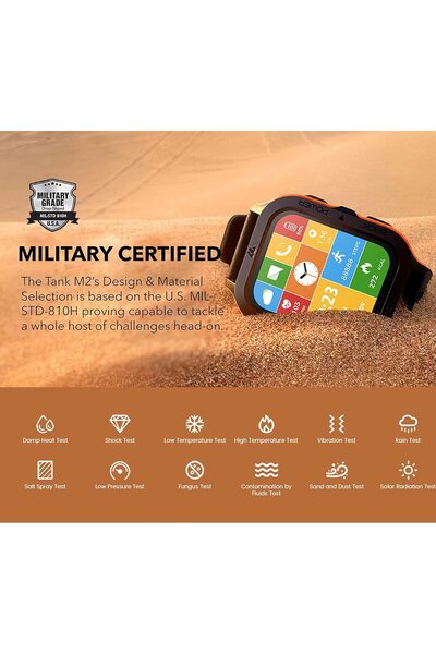 Kospet Rugged Smart Watch M2 - 3ATM Waterproof Fitness Tracker, Heart Rate & SpO2, 1.85" Display