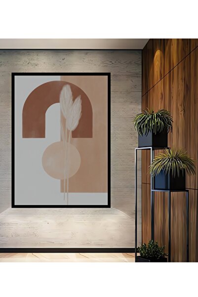 Teona Ahşap Tablou decorativ din lemn dreptunghiular, aspect de compoziție de artă boemă cu cadru