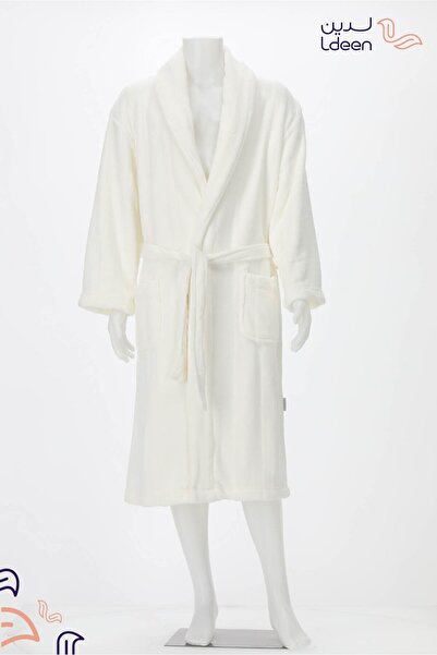 ldeen Unisex Coral Fleece Bathrobe - Highly Absorbent Bathrobe That's Soft on the Skin