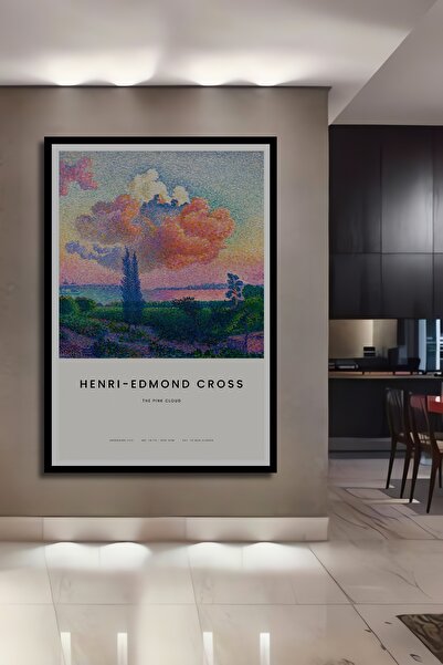 Teona Ahşap Tablou decorativ din lemn dreptunghiular cu cadru cu peisaj colorat