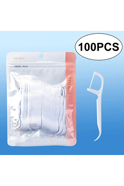 Choice1 100pcs-white 100/300/500pcs Disposable Dental Floss Stick Interdental...
