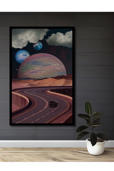 Teona Ahşap Tablou decorativ din lemn dreptunghiular cu aspect de cadru de că...