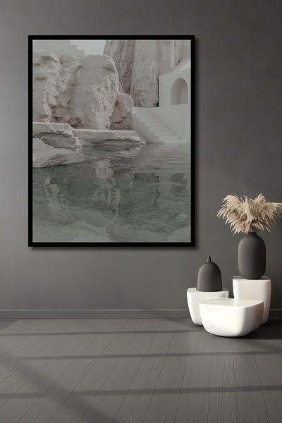 Teona Ahşap Tablă decorativă din lemn, dreptunghiulară, cu aspect de cadru al...