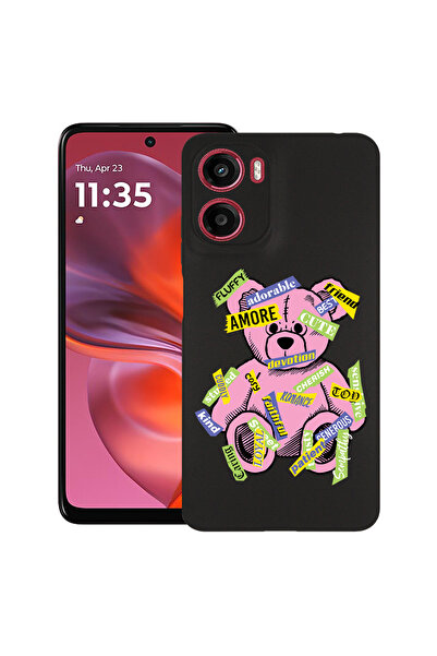 bestcase Carcasă ultra subțire TPU pentru Motorola Moto G06, Teddy Bear Amour...