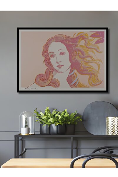 Teona Ahşap Decorative Wooden Rectangular Painting Venus Illustration Painting Frame Look