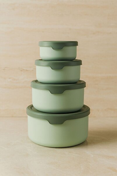 Kitchen Life Set of 4 Round Storage Containers (0.45ml -0.8Ml-1.5L-2.5L) Microwave and Freezer Compatible