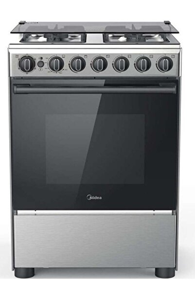 Midea طباخ غاز 60 سم مع أمان كامل CME6060-D فضي