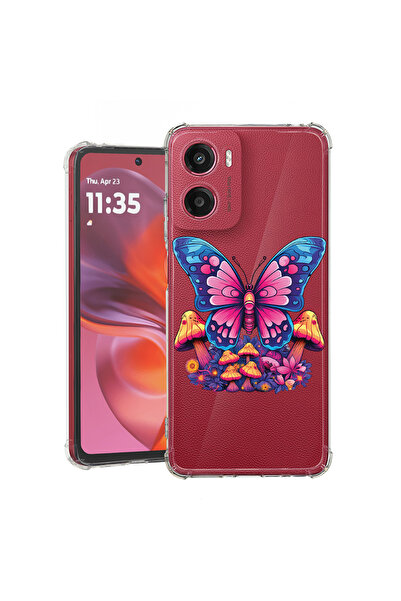 bestcase Carcasă antișoc pentru Motorola Moto G06, Dream Colors - Fluture, 20...