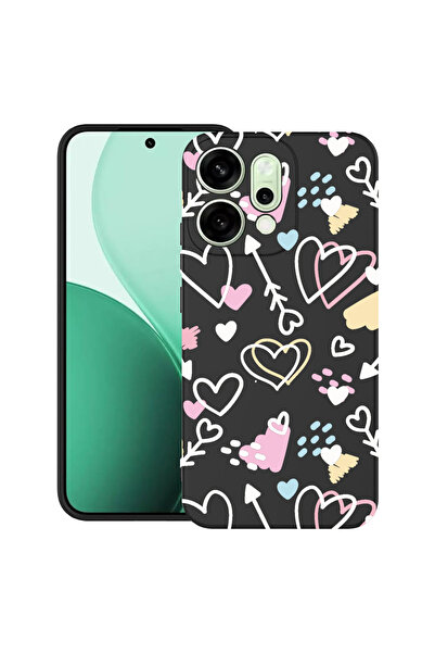 bestcase Carcasă ultrasubțire TPU pentru Oppo Reno14 5G, simboluri de dragost...