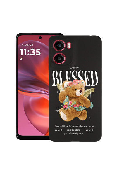 bestcase Carcasă ultra subțire TPU pentru Motorola Moto G06, Teddy Bear Bless...