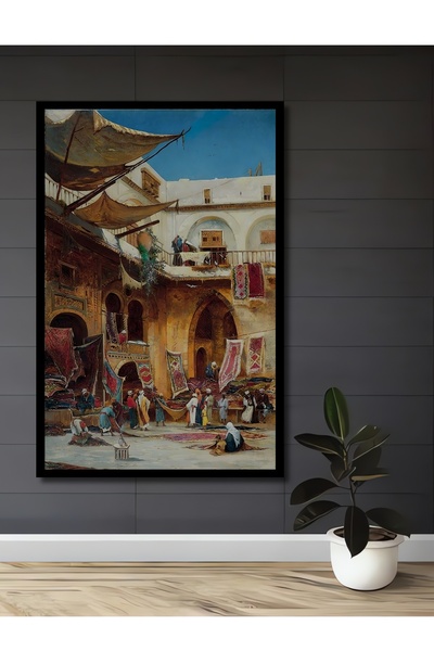 Teona Ahşap Tablou decorativ din lemn dreptunghiular cu aspect de cadru de mo...