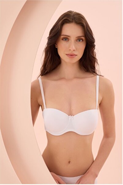 NBB 3510 Unpadded Strapless Micro Cup Bra White