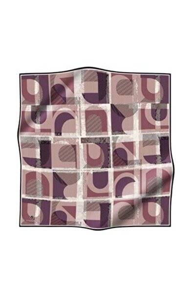 Vissona Μεταξωτό κασκόλ Tivil 51918 - 4 - 0020 - 0001 Μοτίβο με γραμμές Dusty Rose