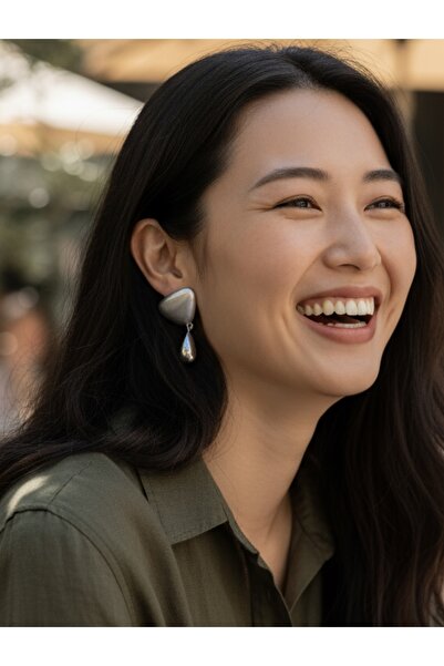 Lunays Monika Dangle Women's Earrings Silver Color