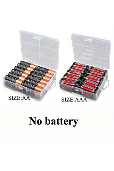 choice2 DUTRIEUX AA-24 and AAA-24 AA/AAA Battery Storage Box Transparent Batt...