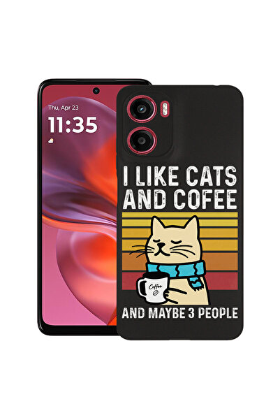 bestcase Carcasă ultra subțire TPU pentru Motorola Moto G06, Pisici și cafea,...